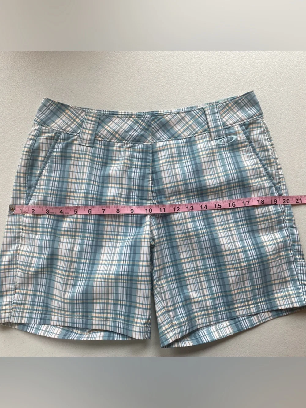 Oakley Blue Plaid Women’s Shorts